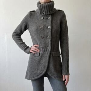 Vintage Knitted Peacoat Office Siren Model Off Duty Archive